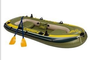Fishing Rigid PVC Inflatable Boat With 2 Valves , 3P Free
