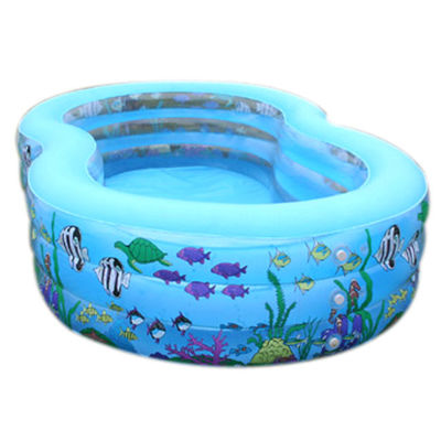 PVC Large Inflatable Swimming Pools With Fish Print For 2 - 5 Person