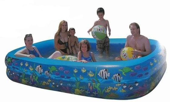 PVC Large Inflatable Swimming Pools With Fish Print For 2 - 5 Person