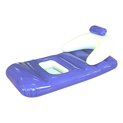 Fashion Self Inflatable Air Mattress , Blue Folding PVC Lounge Chair