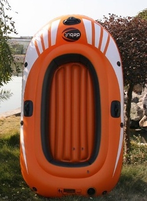 2 Person 0.55mm PVC Inflatable Boat For Lake With 2 Oars And Foot Pump