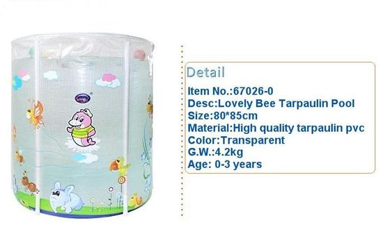 Customized Pvc Kids Inflatable Swimming Pools Clear With Double Valves
