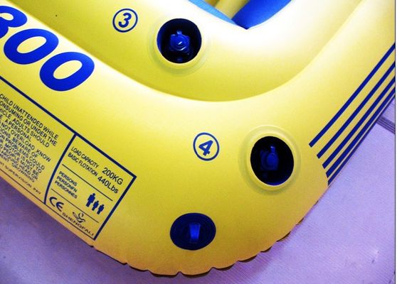 Roll Up Plastic PVC Inflatable Boat Yellow Portable For Challenge