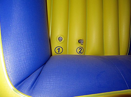 Roll Up Plastic PVC Inflatable Boat Yellow Portable For Challenge