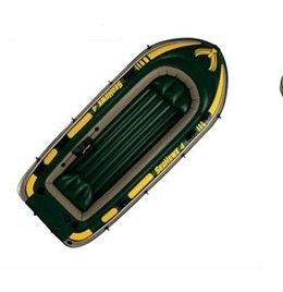 Comfortable 0.75mm PVC 3 Person Inflatable Boat Set Up With Oars