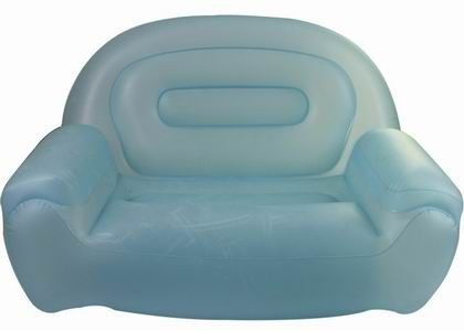 Portable PVC Inflatable Sofa Chair Soft Green , 0.4mm Thick