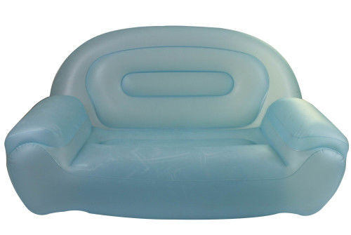 Cyan Inflatable Sofa Chair Portable , Eco-Friendly PVC Blow Up Sofa