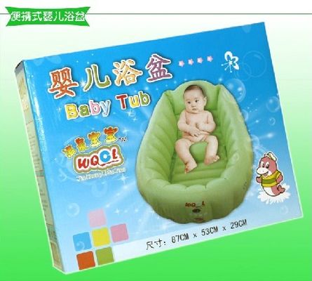 Green Inflatable Swimming Pools PVC , Air Bathtub For Baby Bathing