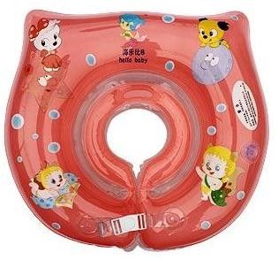 CE Blue Inflatable Swimming Neck Rings , Baby Neck Float Ring