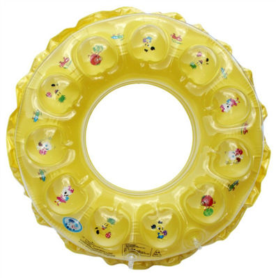 45x45 cm Inflatable Swimming Rings For Kids , Yellow Air Swimming Pool Rings