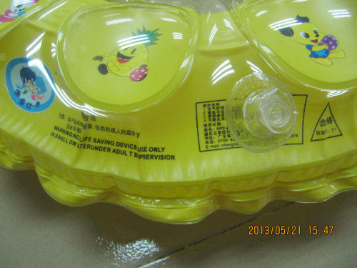 45x45 cm Inflatable Swimming Rings For Kids , Yellow Air Swimming Pool Rings