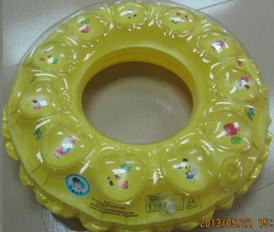 45x45 cm Inflatable Swimming Rings For Kids , Yellow Air Swimming Pool Rings