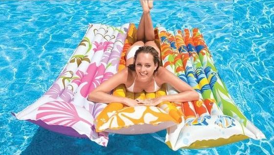 PVC Long Inflatable Full Size Air Mattress For Family Water Sports