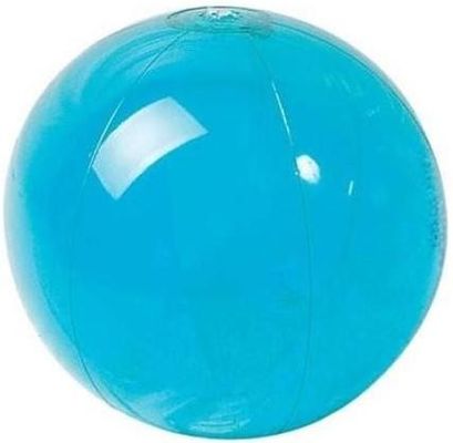Promotional Blue Inflatable Beach Balls , Pvc Air Water Sport Ball