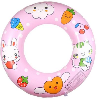Cartoon Printed Inflatable Swim Rings For Baby / Children PVC Pool Floats