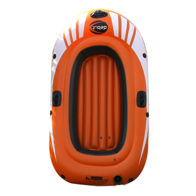 2 Person 0.55mm PVC Inflatable Boat For Lake With 2 Oars And Foot Pump