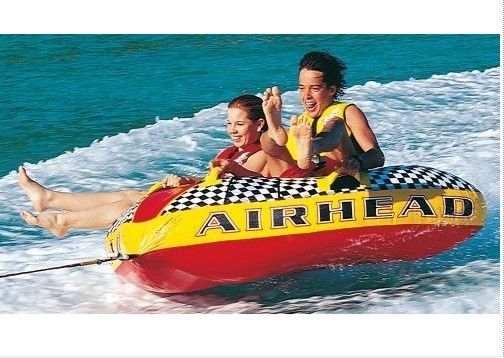 Butterfly Shape Water Towable Tube Pvc Nylon Covered For Two Persons