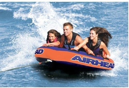 Multi-Valve Water Towable Tube 72 Inch , 3 Person Portable Water Ski