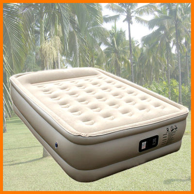 Durable PVC Inflatable Air Beds Flocked Soft For Sleeping