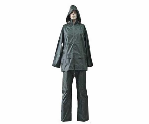 Fashion Gray Waterproof Adult PVC Rain Coats Suit Eco-Friendly For Men