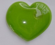 Cojines de calefacción verdes del gel del corazón reutilizables para el tratamiento dolorido del cuello