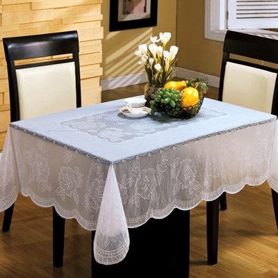 Cubierta de tabla limpia del mantel blanco del PVC, elegante fácil para el comedor